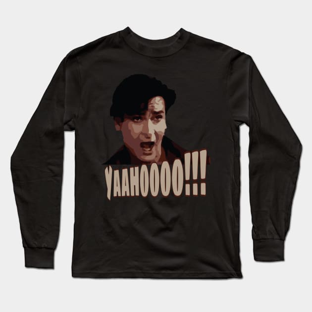 Iconic Bollywood Movie Dialogue/Song Shashi Kapoor Yaahoo Chahe Koi Mujhe Jungali Kahe Long Sleeve T-Shirt by JammyPants